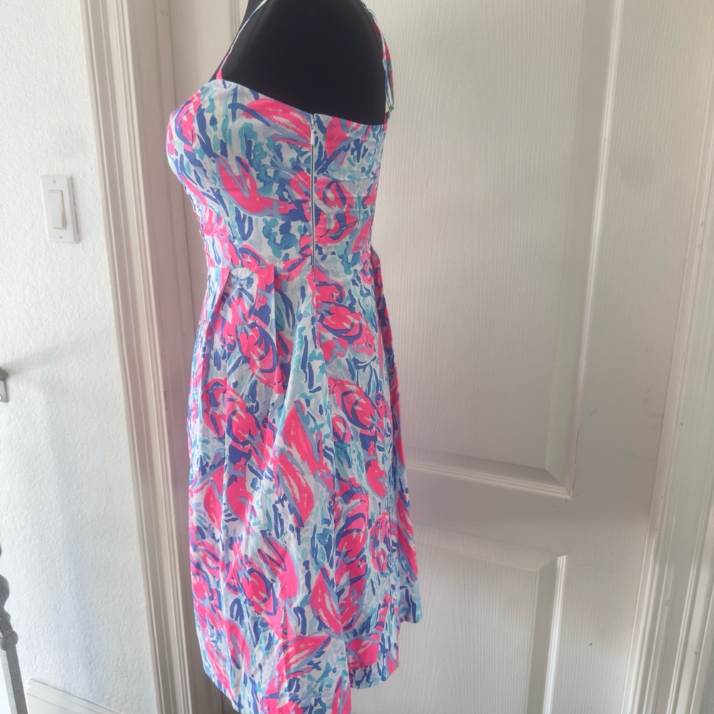 LILLY PULITZER EASTON DRESS COSMIC CORAL "CRACKED UP"  Size 00 - Picture 3 of 16